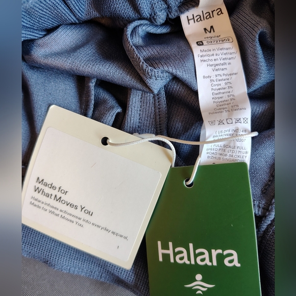 2/$38 HALARA Flex Waffle Work Pants Pockets Dusty Blue - Picture 4 of 4